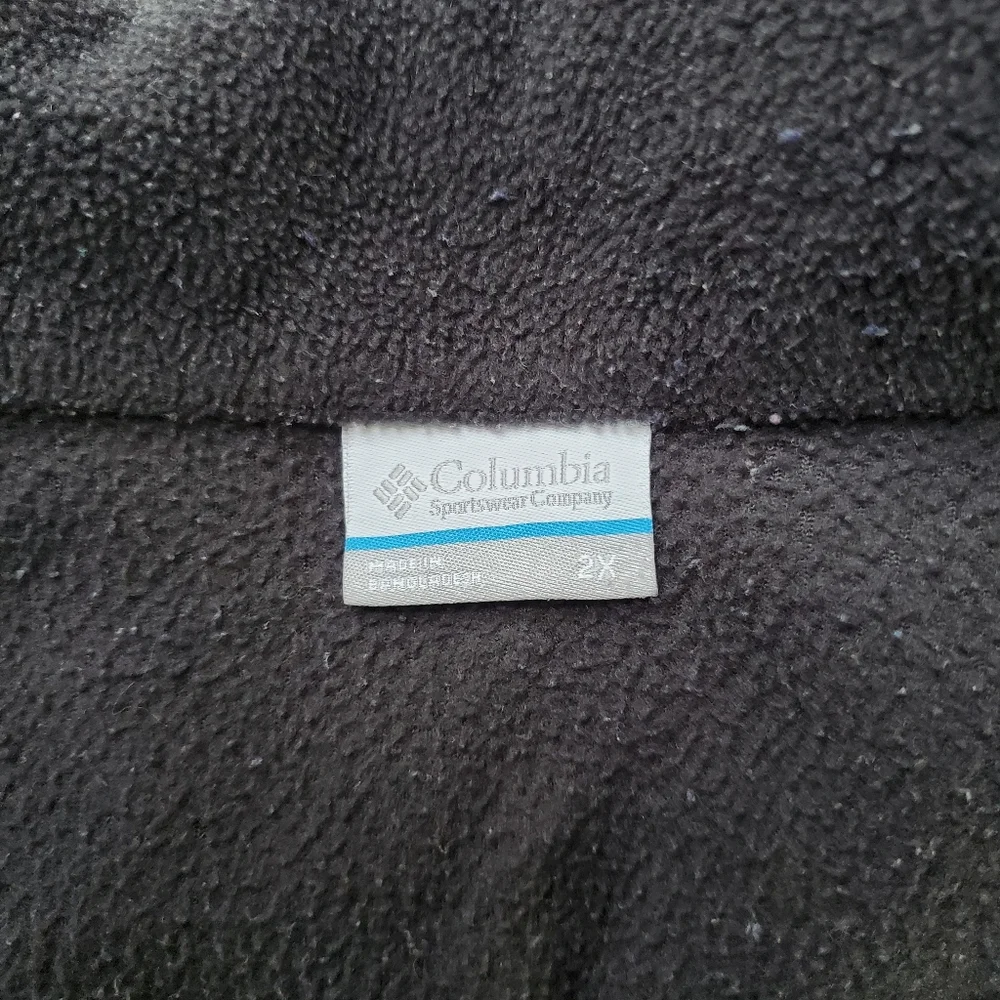 Columbia Fleece Full Zip Vest Charcoal Gray Black Size 2X - Picture 4 of 6